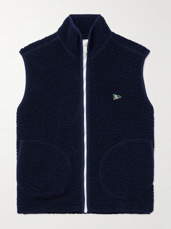 Logo-Embroidered Wool-Blend Fleece Gilet Logo-Embroidered Wool-Blend Fleece Gilet