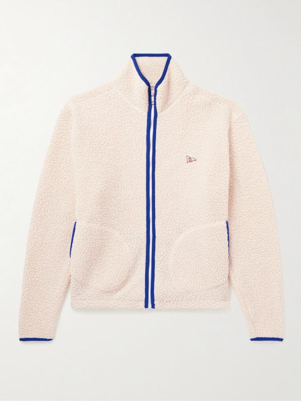 Logo-Embroidered Wool-Blend Fleece Jacket Logo-Embroidered Wool-Blend Fleece Jacket