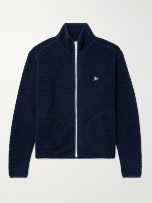 Logo-Embroidered Wool-Blend Fleece Jacket Logo-Embroidered Wool-Blend Fleece Jacket