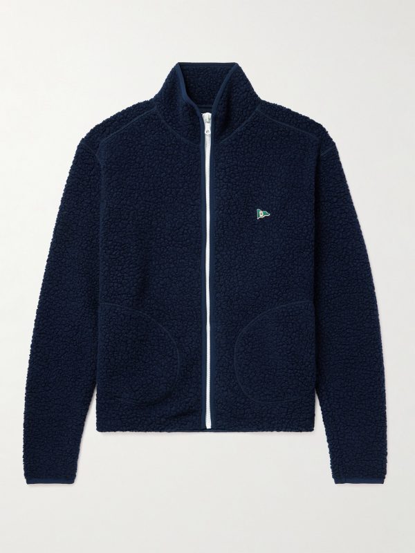 Logo-Embroidered Wool-Blend Fleece Jacket Logo-Embroidered Wool-Blend Fleece Jacket