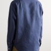 Crinkled Linen-Gauze Shirt - BK Crinkled Linen-Gauze Shirt - BK