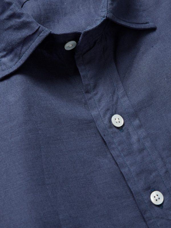 Crinkled Linen-Gauze Shirt - CU Crinkled Linen-Gauze Shirt - CU