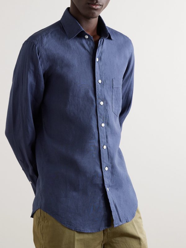 Crinkled Linen-Gauze Shirt - FR Crinkled Linen-Gauze Shirt - FR