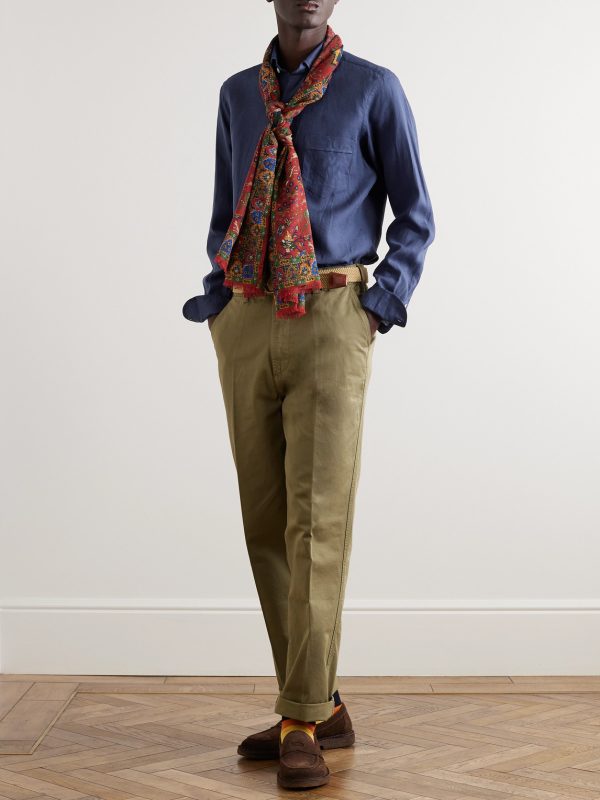 Crinkled Linen-Gauze Shirt - OU Crinkled Linen-Gauze Shirt - OU