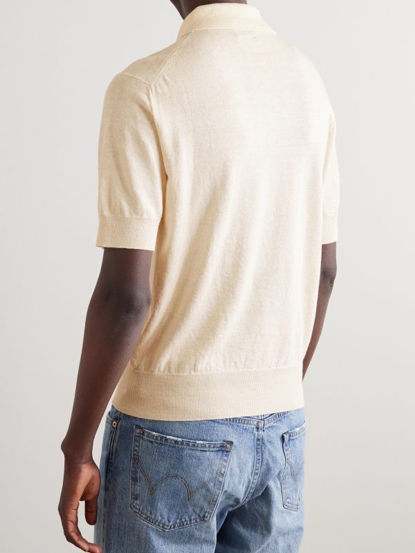 Linen and Cotton-Blend Polo Shirt - BK Linen and Cotton-Blend Polo Shirt - BK