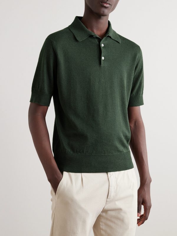 Linen and Cotton-Blend Polo Shirt - FR Linen and Cotton-Blend Polo Shirt - FR