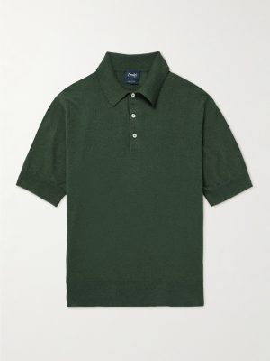 Linen and Cotton-Blend Polo Shirt