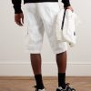 Straight-Leg Logo-Appliquéd Shell Cargo Shorts - BK