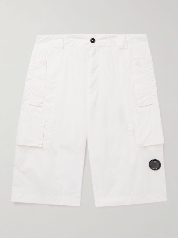 Straight-Leg Logo-Appliquéd Shell Cargo Shorts