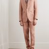 Sidmouth Slim-Fit Shawl-Collar Double-Breasted Linen Waistcoat - OU