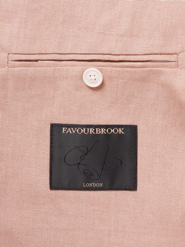 Sidmouth Ebury Slim-Fit Herringbone Linen Suit Jacket - E2