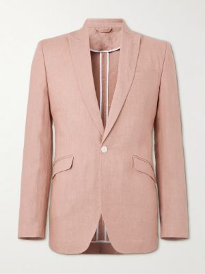 Sidmouth Ebury Slim-Fit Herringbone Linen Suit Jacket Sidmouth Ebury Slim-Fit Herringbone Linen Suit Jacket