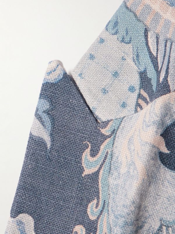 Chifu Newport Printed Linen Blazer - E1