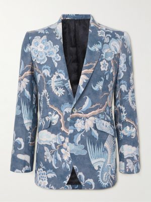 Chifu Newport Printed Linen Blazer Chifu Newport Printed Linen Blazer