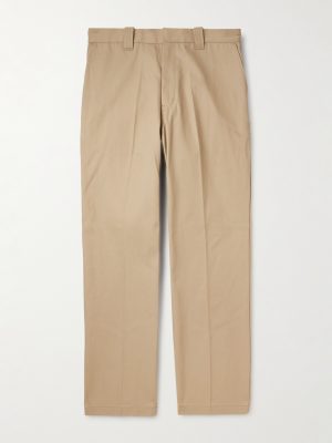 Straight-Leg Pleated Cotton-Canvas Trousers Straight-Leg Pleated Cotton-Canvas Trousers