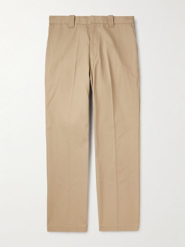 Straight-Leg Pleated Cotton-Canvas Trousers Straight-Leg Pleated Cotton-Canvas Trousers