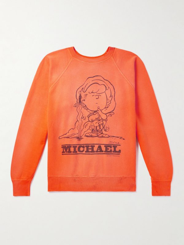 Michael Distressed Printed Cotton-Jersey Sweatshirt Michael Distressed Printed Cotton-Jersey Sweatshirt