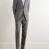 Slim-Fit Straight-Leg Houndstooth Wool and Cashmere-Blend Suit Trousers - OU