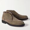 Andrew Split-Toe Shearling-Lined Waxed-Suede Chukka Boots - FR Andrew Split-Toe Shearling-Lined Waxed-Suede Chukka Boots - FR
