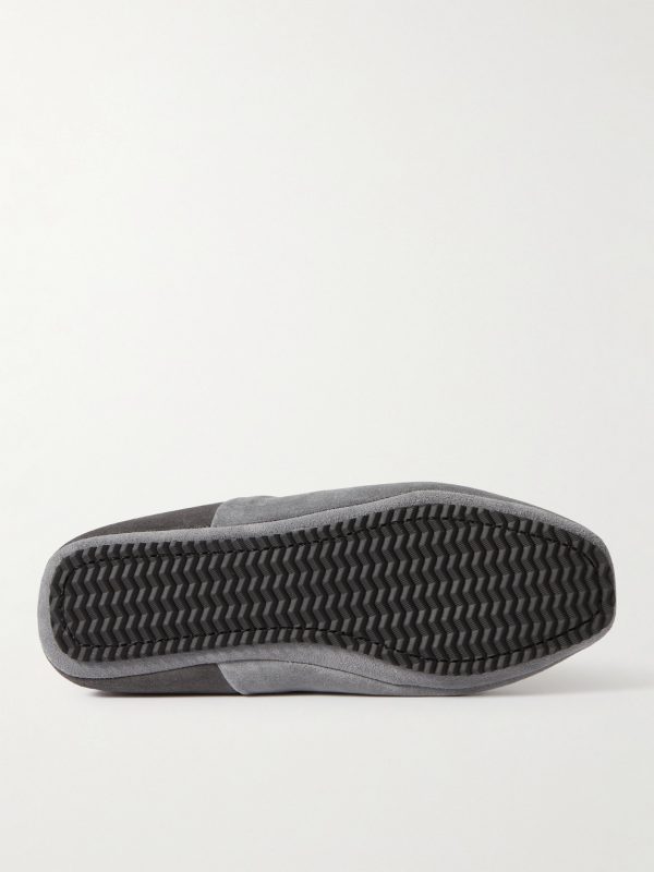 Babouche Shearling-Lined Suede Slippers - E2 Babouche Shearling-Lined Suede Slippers - E2