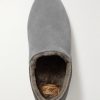 Babouche Shearling-Lined Suede Slippers - E3 Babouche Shearling-Lined Suede Slippers - E3