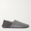 Babouche Shearling-Lined Suede Slippers Babouche Shearling-Lined Suede Slippers