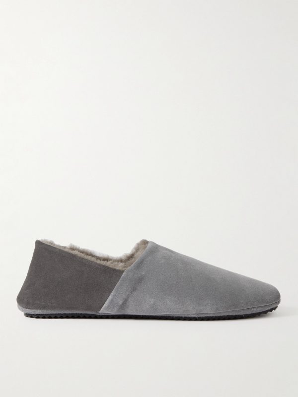 Babouche Shearling-Lined Suede Slippers Babouche Shearling-Lined Suede Slippers