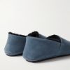 Babouche Shearling-Lined Suede Slippers - BK Babouche Shearling-Lined Suede Slippers - BK