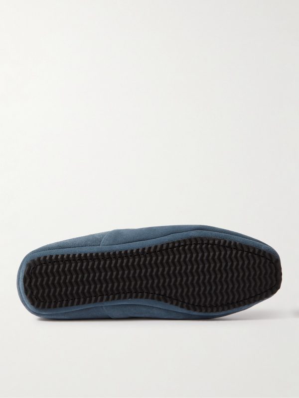 Babouche Shearling-Lined Suede Slippers - E1 Babouche Shearling-Lined Suede Slippers - E1