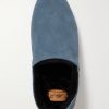 Babouche Shearling-Lined Suede Slippers - E2 Babouche Shearling-Lined Suede Slippers - E2