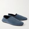 Babouche Shearling-Lined Suede Slippers - FR Babouche Shearling-Lined Suede Slippers - FR