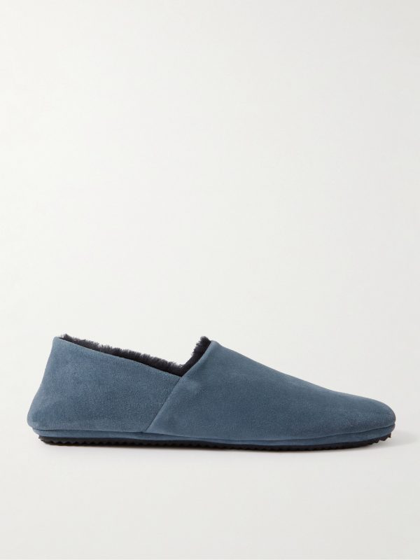 Babouche Shearling-Lined Suede Slippers Babouche Shearling-Lined Suede Slippers