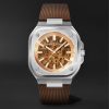 BR 05 Skeleton Gold Automatic 40mm Stainless Steel and Rubber Watch, Ref. No. BR05A-CH-SKST/SRB