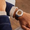 BR 05 Skeleton Gold Automatic 40mm Stainless Steel and Rubber Watch, Ref. No. BR05A-CH-SKST/SRB - OU