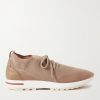 360 Flexy Leather-Trimmed Knitted Wish® Wool Sneakers
