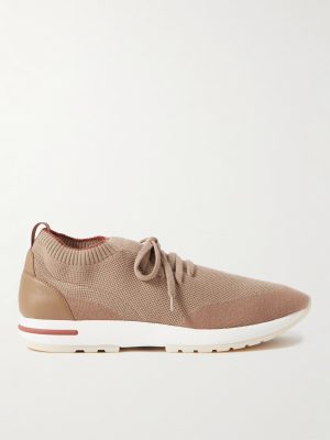 360 Flexy Leather-Trimmed Knitted Wish® Wool Sneakers 360 Flexy Leather-Trimmed Knitted Wish® Wool Sneakers