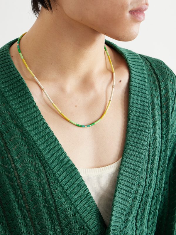 Mini Rizon 18-Karat Gold, Diamond and Beaded Necklace - FR Mini Rizon 18-Karat Gold, Diamond and Beaded Necklace - FR