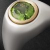 Solitaire Sterling Silver, 18-Karat Gold and Tourmaline Ring - CU Solitaire Sterling Silver, 18-Karat Gold and Tourmaline Ring - CU