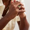 Solitaire Sterling Silver, 18-Karat Gold and Tourmaline Ring - FR Solitaire Sterling Silver, 18-Karat Gold and Tourmaline Ring - FR