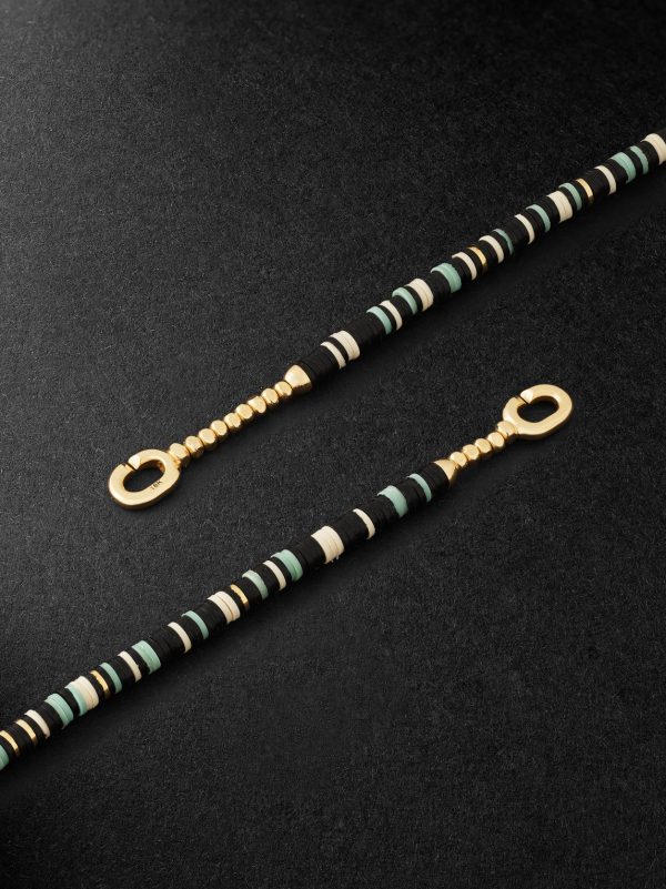 Housa 18-Karat Gold, Amazonite and Diamond Beaded Necklace - BK Housa 18-Karat Gold, Amazonite and Diamond Beaded Necklace - BK