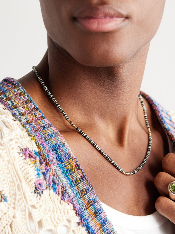 Housa 18-Karat Gold, Amazonite and Diamond Beaded Necklace - FR Housa 18-Karat Gold, Amazonite and Diamond Beaded Necklace - FR