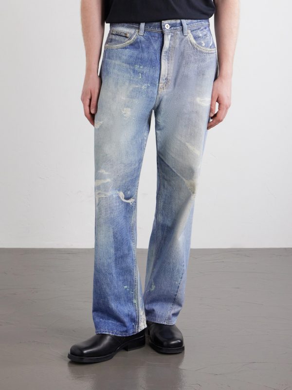 Third Cut Straight-Leg Printed Jeans - FR