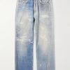 Third Cut Straight-Leg Printed Jeans
