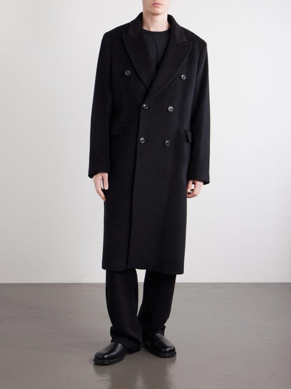 Whale Double-Breasted Mohair-Blend Coat - FR Whale Double-Breasted Mohair-Blend Coat - FR