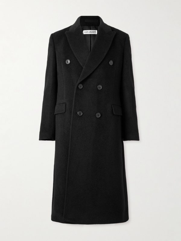 Whale Double-Breasted Mohair-Blend Coat Whale Double-Breasted Mohair-Blend Coat