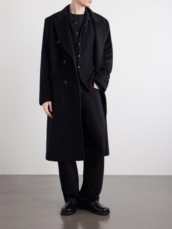 Whale Double-Breasted Mohair-Blend Coat - OU Whale Double-Breasted Mohair-Blend Coat - OU
