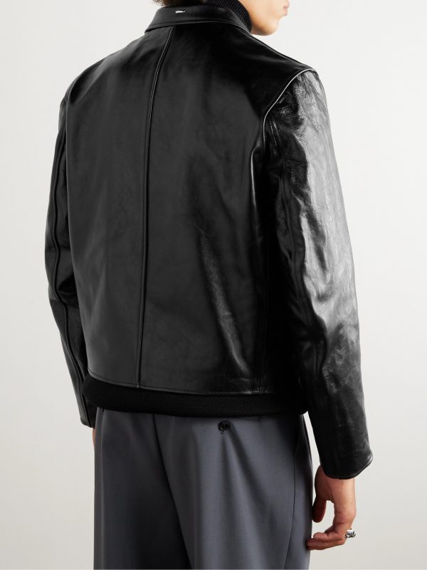 Mini Leather Blouson Jacket - BK