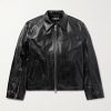 Mini Leather Blouson Jacket