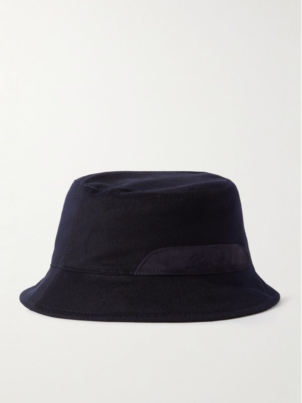 Cityleisure Suede-Trimmed Cashmere Bucket Hat Cityleisure Suede-Trimmed Cashmere Bucket Hat