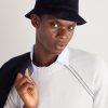 Cityleisure Suede-Trimmed Cashmere Bucket Hat - OU Cityleisure Suede-Trimmed Cashmere Bucket Hat - OU